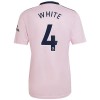 Fotbalové dres Arsenal White 4 Alternativní 2022-23 Krátký Rukáv